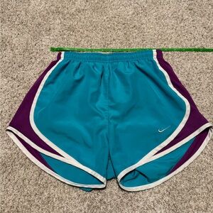 Nike Women's Blue and Purple Athletic Shorts